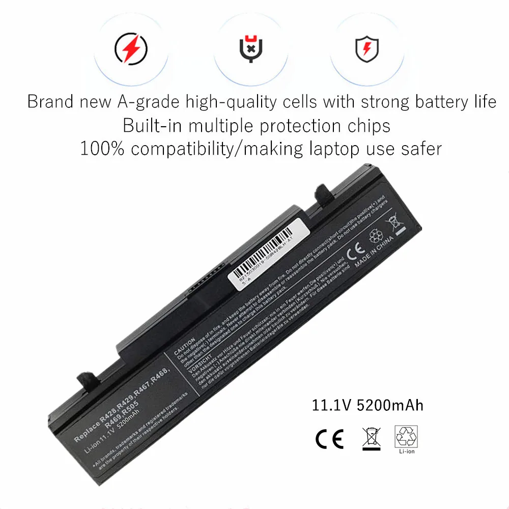 New AA-PB9NC6B Laptop battery For Samsung R428 NP355V5X NP355V5S NP355E5X NP300V5A NP300E5A NP350V5C NP350U5C NP350E5C NP355V5C