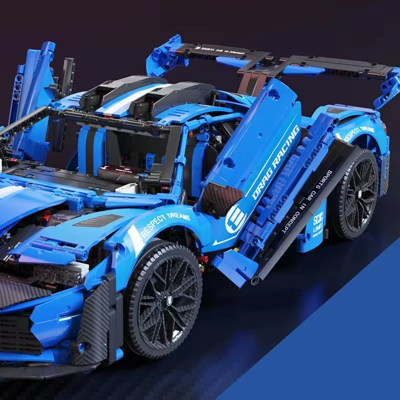 New MY88016 Concept Supercar High Tech LE GT Scale 1:8 MOC Car Model Building Blocks Puzzle Toys For Adult Kids Christmas Gifts