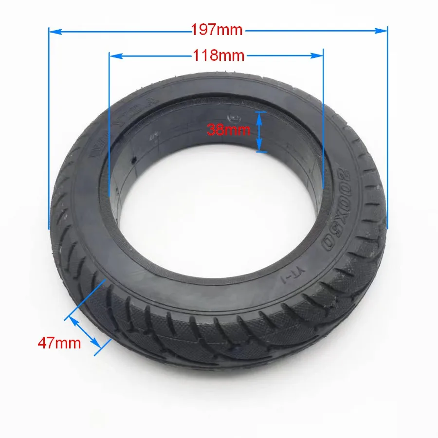 200x50 YIDA YT-1 Solid Tire Explosion-Proof For Folding Electric Scooter Kugoo Speedway 8 Inch Mobility Scooter 200*50  YT-1