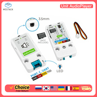 M5Stack AudioPlayer MP3 Module - N9301 Audio Decoder Chip, 3.5mm Jack, 32GB microSD, UART for Arduino/STEM/Smart Home