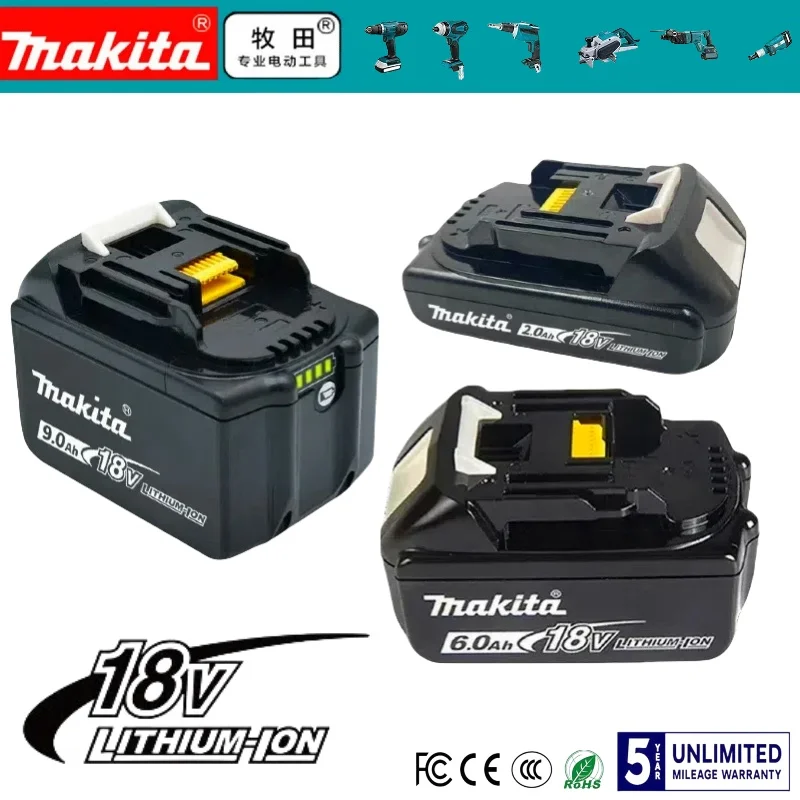 

Makita 18V Battery Rechargeable Battery 18650 Lithium-ion Cell Suitable For Makita Power Tool BL1860 BL1830 BL1850 LXT400