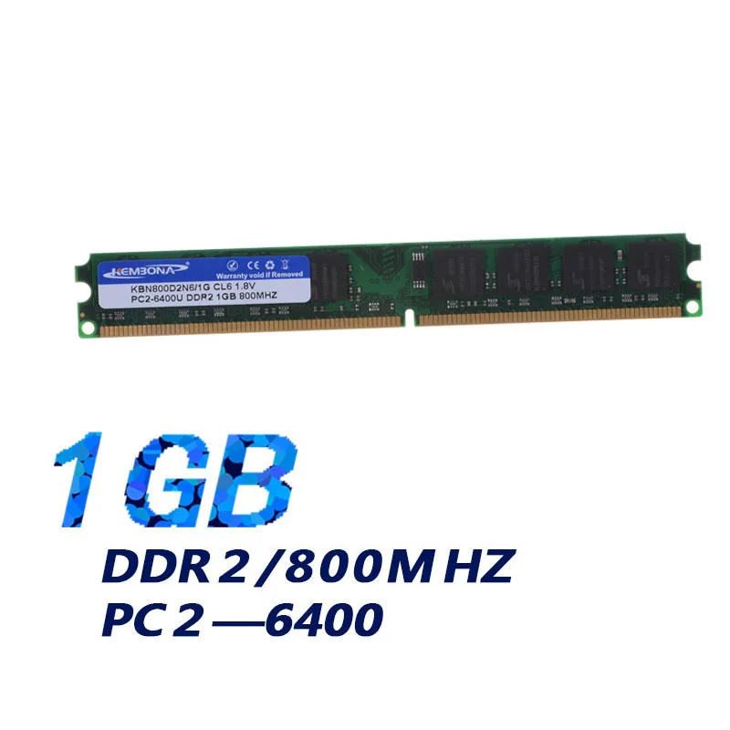 KEMBONA nuevo 1GB pc2 6400 ddr2 800MHz 240pin lodimm memoria de escritorio RAM ddr2 módulo de memoria