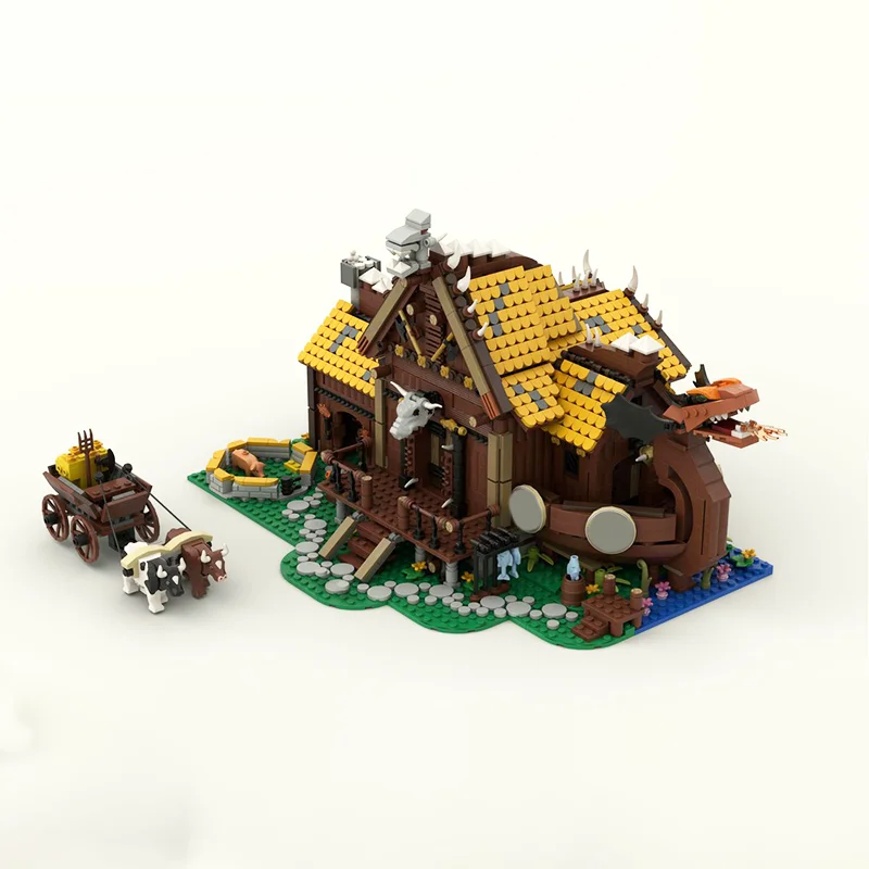 

2796pcs Moc The Viking House diy Display Kit - Legendary Norse Chieftain Hall Education Model Building Blocks Birthday Toys Gift