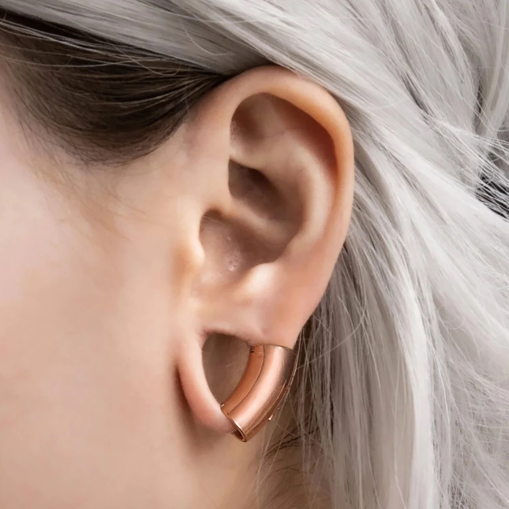 Hammered Stainless Steel Ear Weights, 1/2Pcs Set