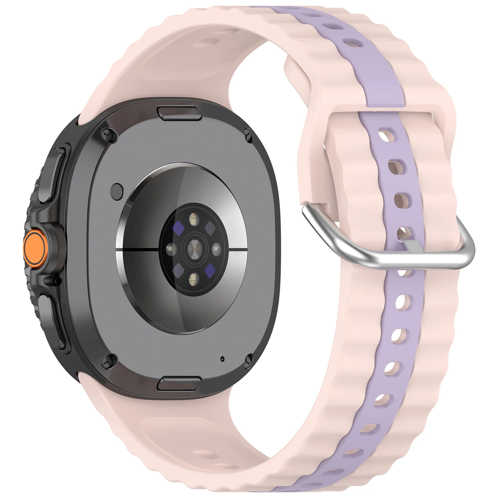 No Gaps Silikonarmband für Samsung Galaxy Watch 8 44 mm 40 mm Original atmungsaktives Armband für Galaxy Watch 8 Classic 46 mm Armband