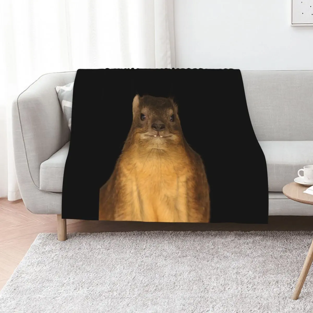 Rock Hyrax Photo - Dassie Cute Vampire Potato Throw Blanket Sofa Quilt Warm Tourist for winter Picnic Soft Plush Plaid Blankets