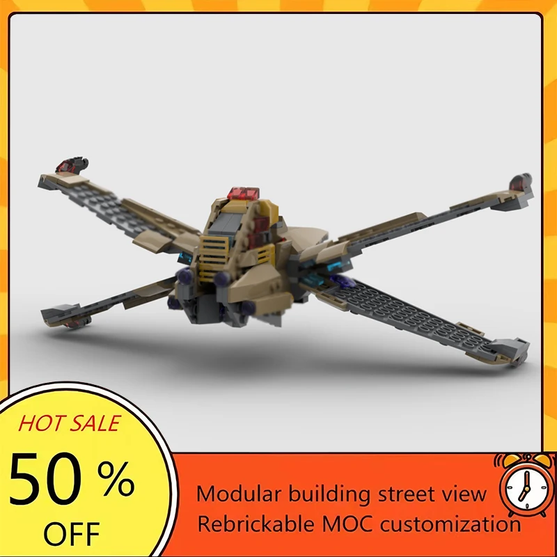 

Набор для сборки космического корабля из 266 деталей: популярная модель из фильма «Звездные войны», модульный конструктор, технологичный подарок, праздничный набор для детей