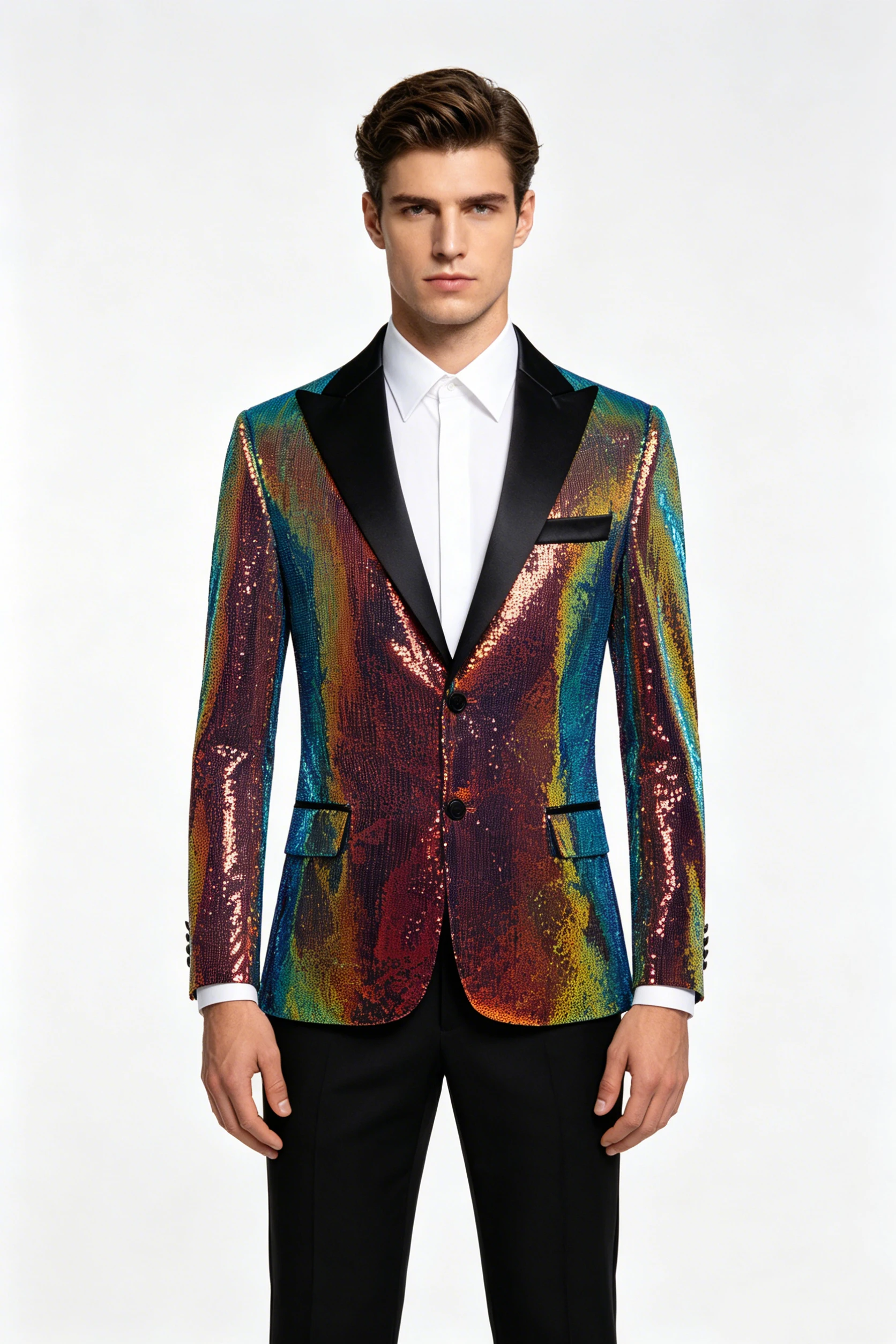 

Sequin Blazer Metallic Suit Disco Prom Shiny Jacket Wedding Party Banquet Fashion Tuxedo for Mens Adult