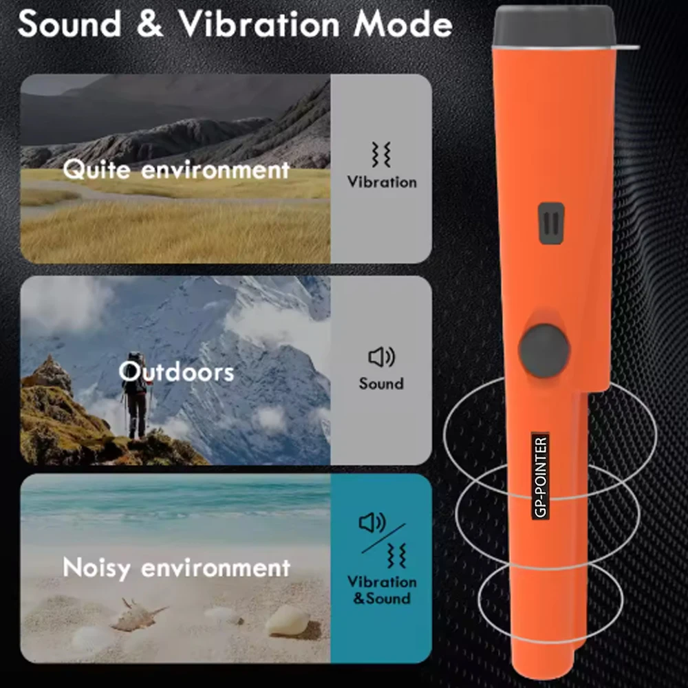 เครื่องตรวจจับ GP-Pointer อัจฉริยะ IP66: สัญญาณเตือนที่ไวต่อความใกล้เคียง + 360 °   การสแกน |   การปรับแต่งอัตโนมัติ + ใบมีดสัมผัส + การสั่นสะเทือน/เสียง 2-in-1