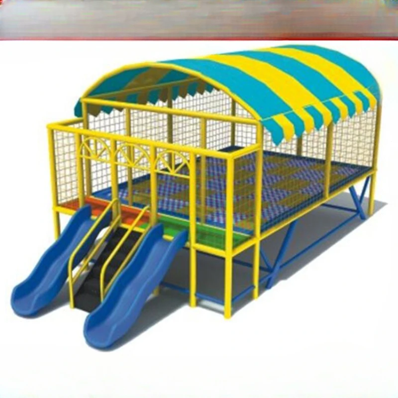 

Kindergarten outdoor children large outdoor trampoline community children jumping trampoline square park playground trampoline