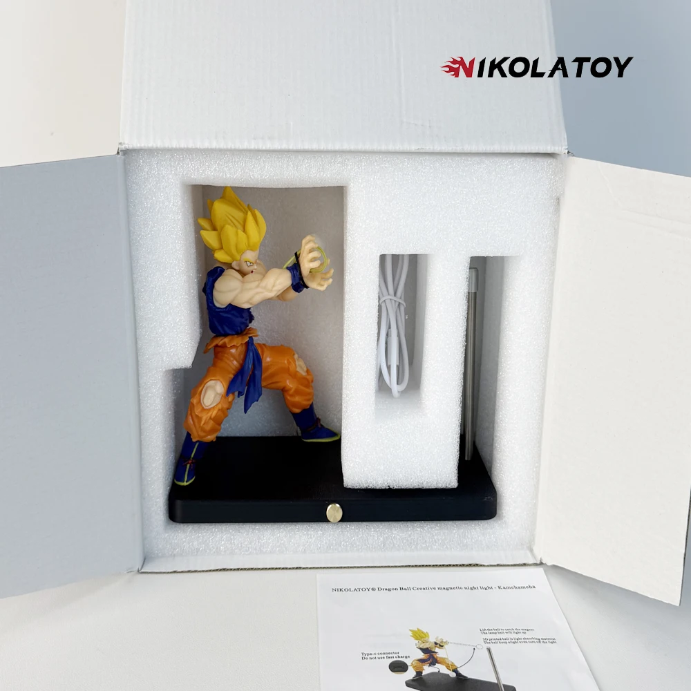 Nikolatoy Dragon Ball Kakarotto Son Goku Kamehameha Welle Magnetische Licht Lampe Ornament Anime Peripherie Spielzeug Sammeln Modell Geschenk – Detail 4