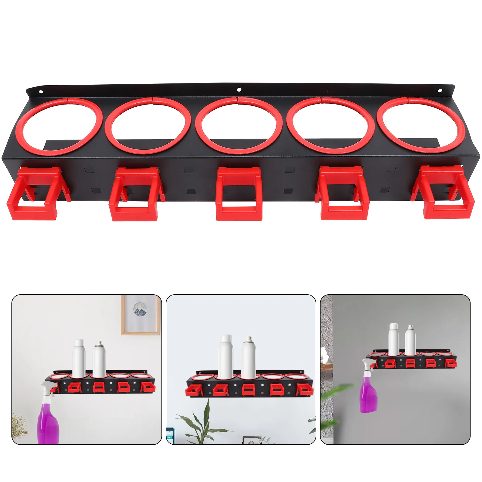 Abrasive Sprayer Drying Rack Kitchen Bottles Iron Garage Wall Organizer for Detailing