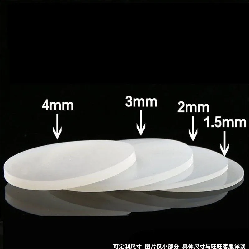 10pcs 2mm Thickness Round Silicone Rubber Sheet Silicone Sheet Vacuum Press Silicone Rubber Mat Silicone Solid Disc