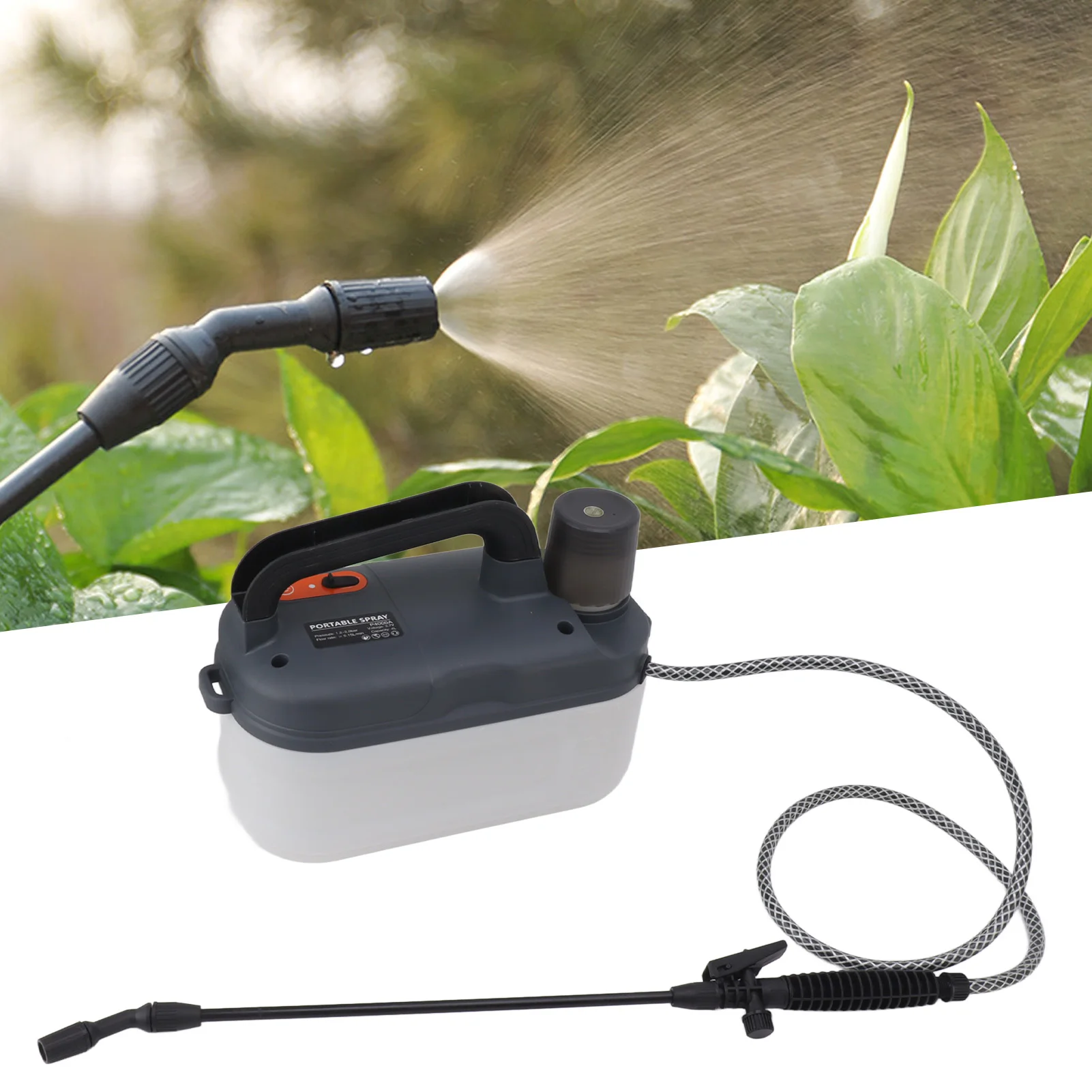 Electric Sprayer 2000mAh Rechargeable High-Pressure Sprayer Smart Watering System Compact Household Sprayer 4-Liter Capacity