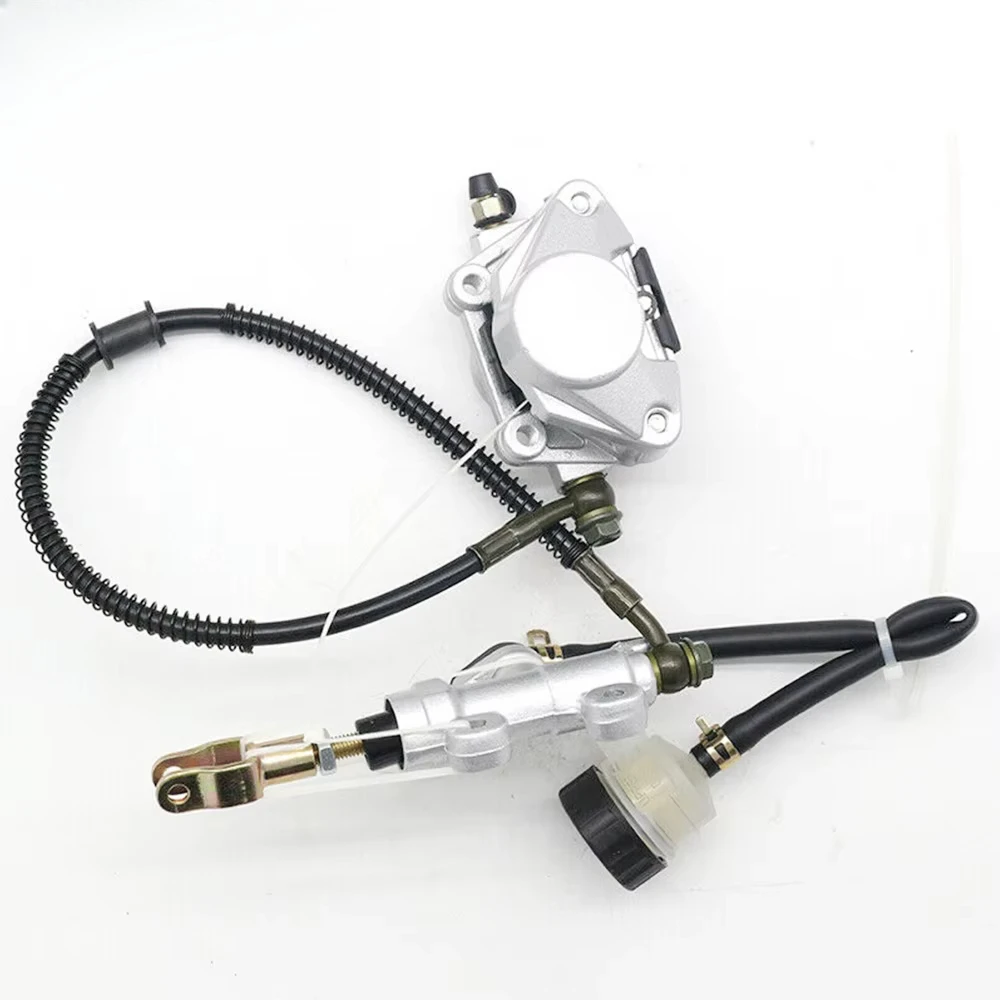 1118 Rear Disc Foot Brake Assembly With Brake Calipers & Brake Master Pump for 4 Wheelers Quad 150CC 200CC 250CC Go-Kart / Dirt