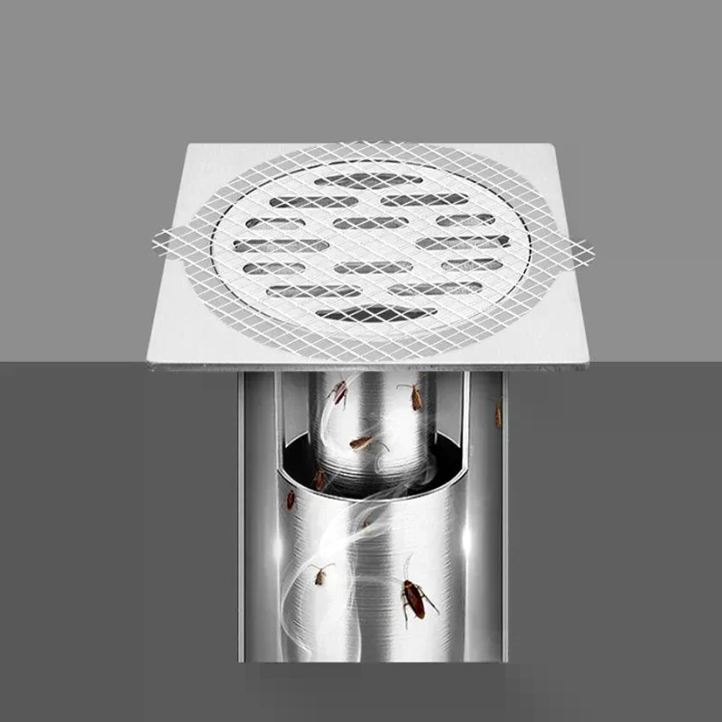 

20PCS Disposable Shower Drain Hair Catcher Mesh Stickers Bathroom Hair Filter Net Anti-blocking Kitchen Drain Cover Stickers