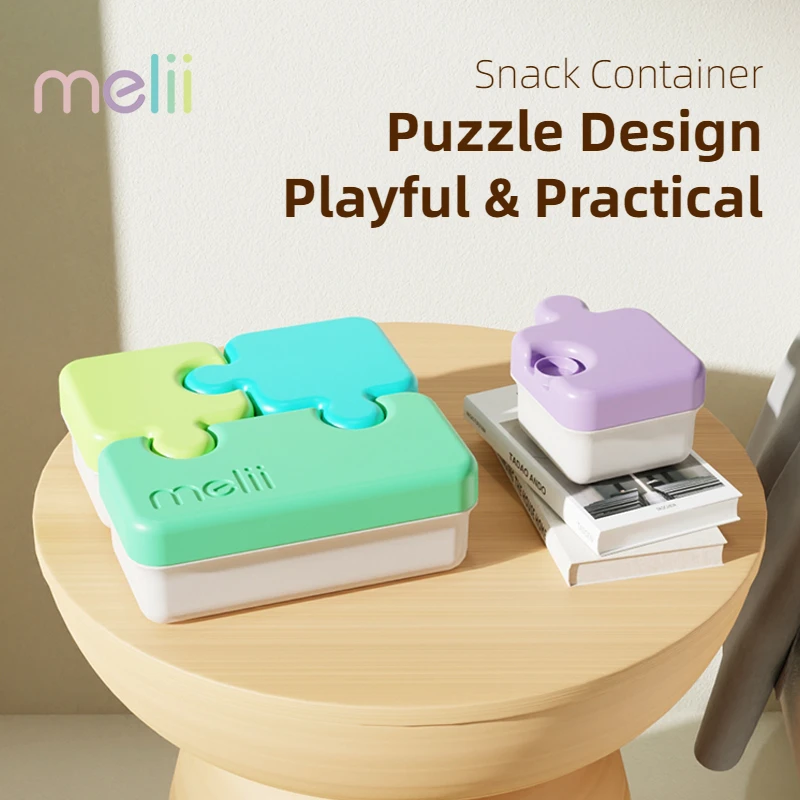 Melii Puzzle Container Fruit Lunch Box Picnic Box Storing Fruits Snacks Portable Detachable Babies Kids Separated for Organizing