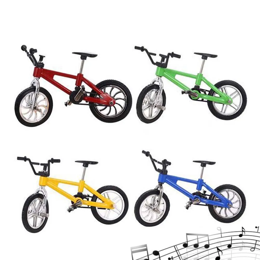 4Pcs 1:18 Scale Alloy Realistic Mountain Bike Mini Finger Bicycle Gift Collection Decoration for Kids Finger Bike