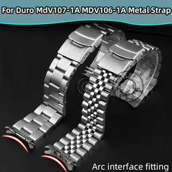 22mm MDV 106 Stainless Steel Metal Strap For Casio Duro Mdv107 MDV106 men's Watch Wristband Bracelet Watchband Replacement Parts