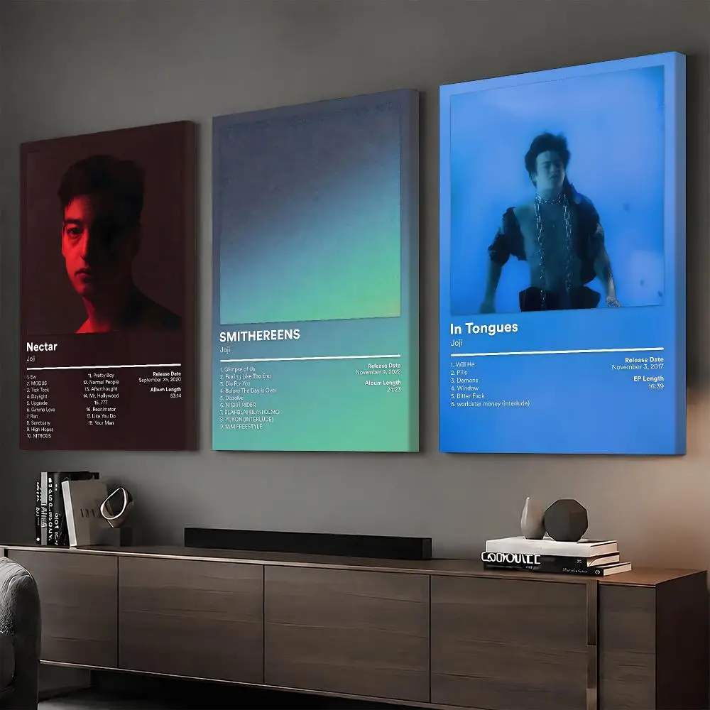 J-Joji J-Joji Nectar Music Album Framed Wall Painting Ready To Hang Canvas Wall Art Poster For Bedroom Home Decor Gift