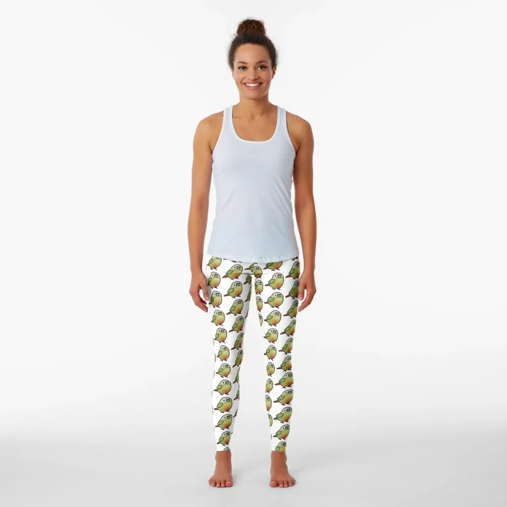 Chubby Cinnamon Green Cheek Conure Leggings Pants sport legging pants raises butt Womens Leggings