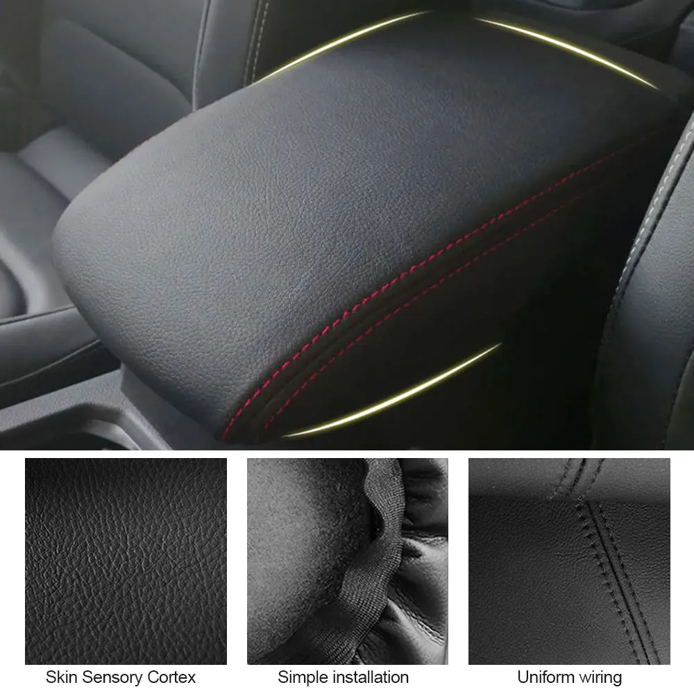 ل Volkswagen VW Tiguan mk2 2016-2020 2021 2022 مسند الذراع وحدة التحكم غطاء مراتب مضاد للماء عالي الجودة وسادة دعم صندوق مسند الذراع العلوي حصيرة بطانة تصفيف السيارة