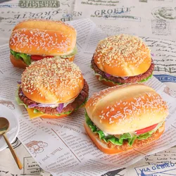 1PC Artificial Kitchen Hamburger Realistic Food Decoration Photography Food Simulation Cake Model Tea Table Decoration FCYY-005