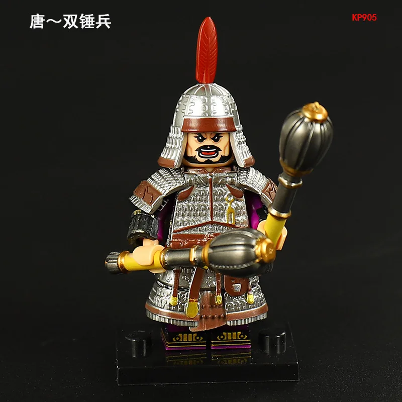 KP901-905 Antike Zeiten Tang-Dynastie Gold-Soldaten Actionfiguren Bausteine Zubehör DIY Spielzeug Geschenke – Detail 6