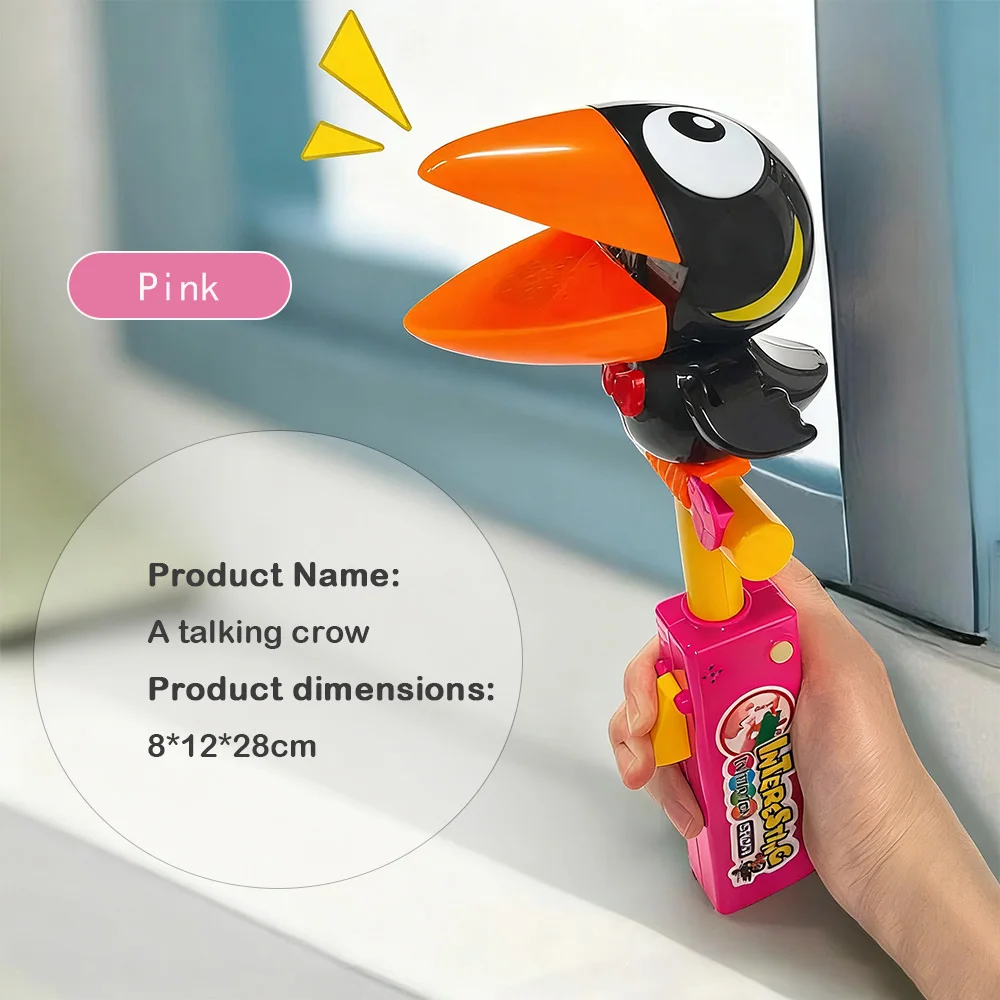 Giocattolo di corvo parlante Registrazione vocale Ripeti che parlano Divertenti giocattoli animali per bambini Ragazze Ragazzi Regali