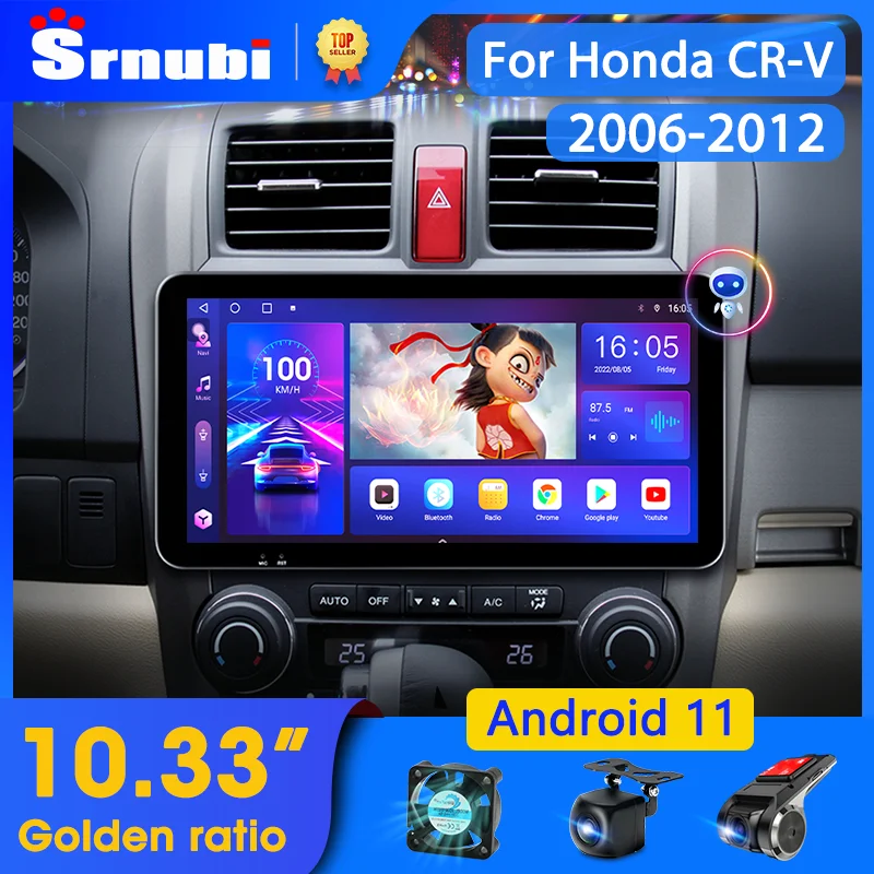 

Srnubi 10.3" Android 11 Car Radio for Honda CRV CR-V 3 RE 2006 - 2012 Multimedia Player 2 Din Carplay Stereo GPS DVD Head Unit