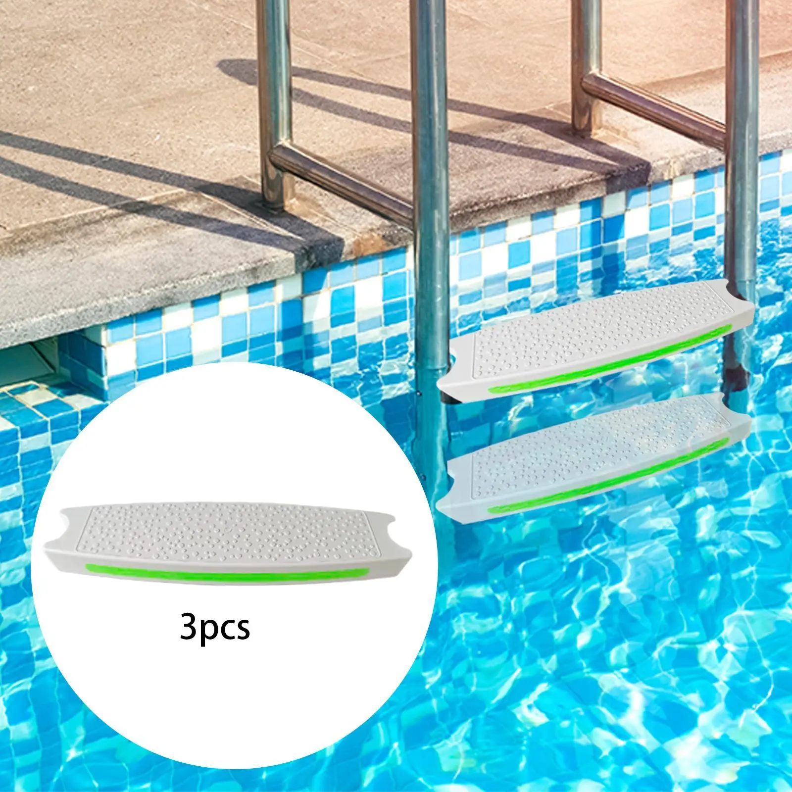 

3Pcs Pool Ladder Steps Pool Entry Rung Steps for Swimming Pools Water Parks