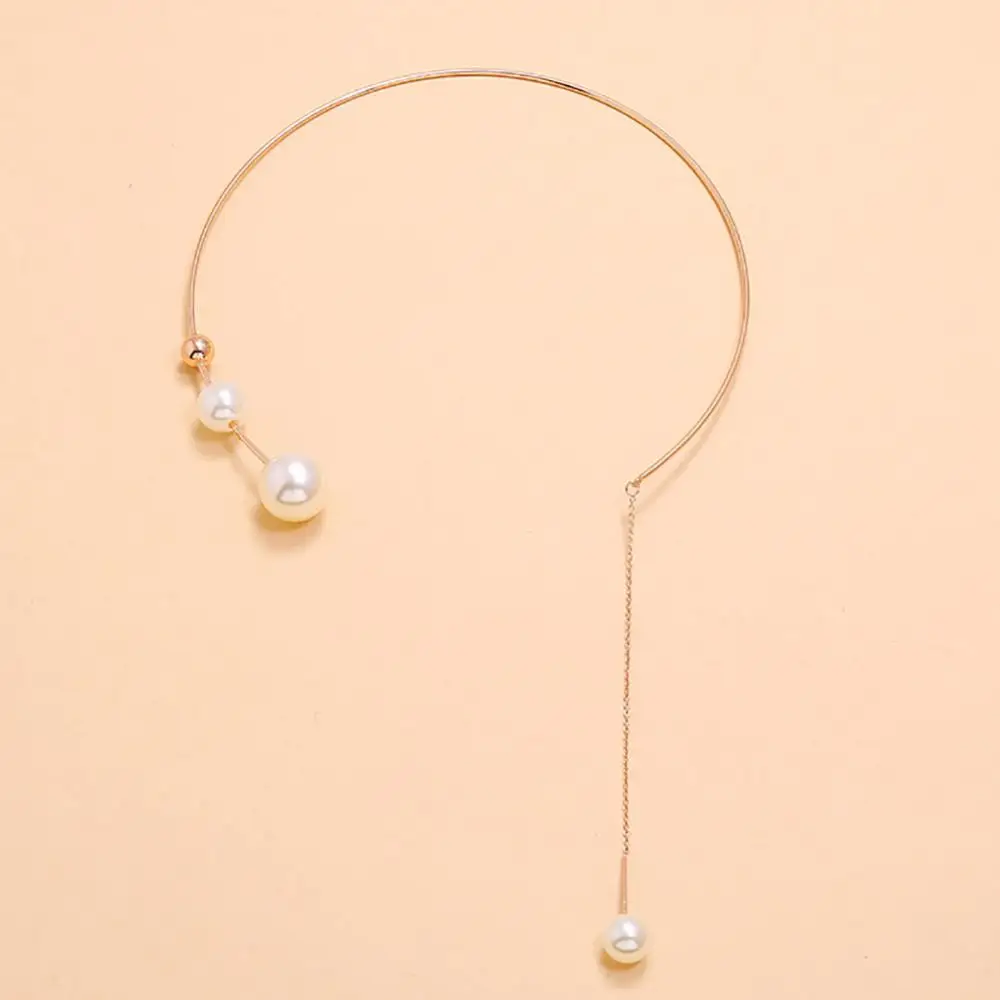 Pearl Necklace Elegant Fashionable Multilayer Clavicle Chain Long Necklace Fashionable Necklace -trend Necklace Stylish Unique image 3