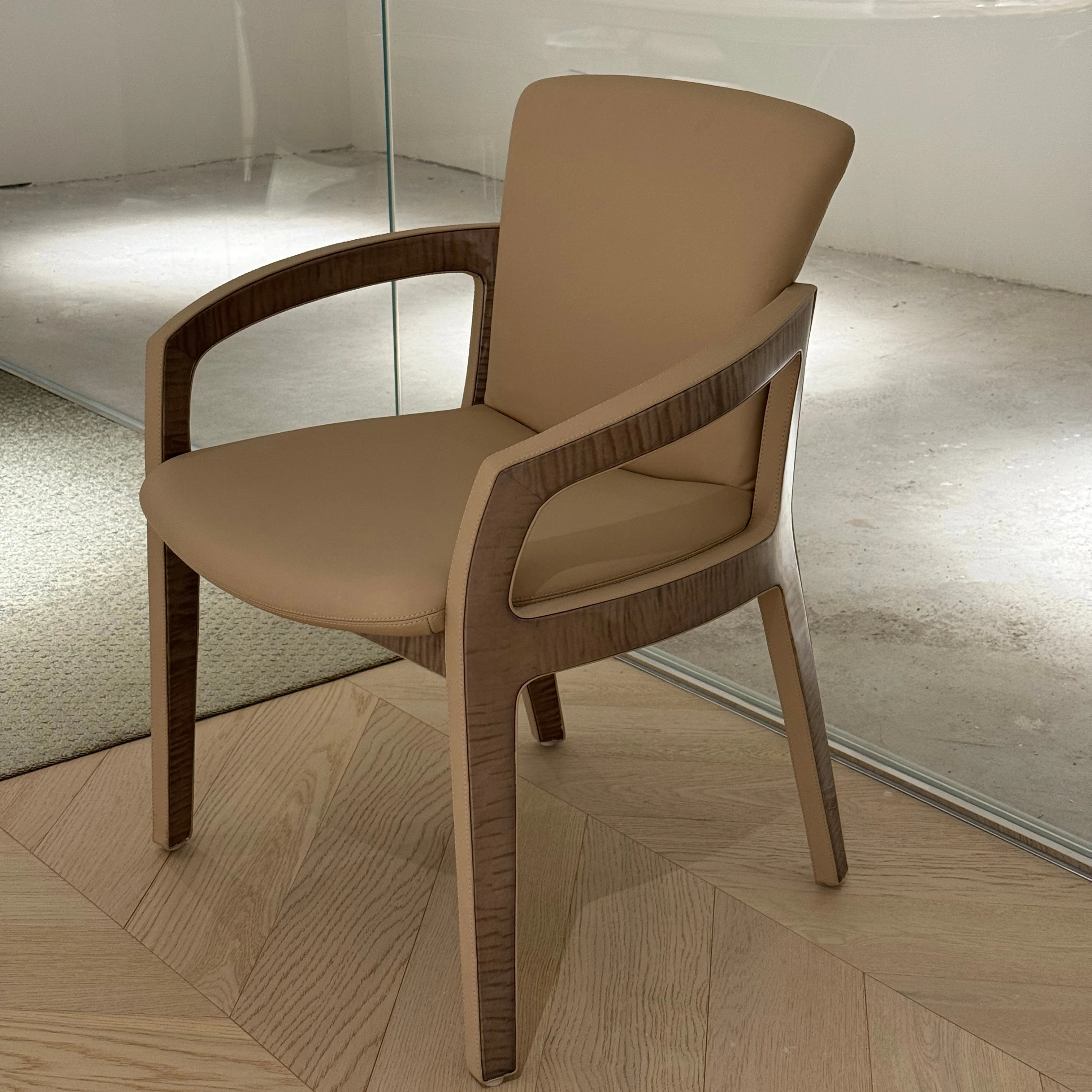 تصميم حديث عالي الجودة من الخشب الصلب للفنادق والمكتب المنزلي كرسي طعام من القماش الأصلي أثاث داخلي للاستخدام العائلي #5