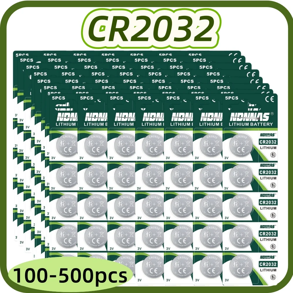 100-500 Stück CR2032 CR 2032 DL2032 ECR2032 3V Lithium-Batterie für Uhr, Spielzeug, Taschenrechner, Autoschlüssel, Fernbedienung, Knopfzellen