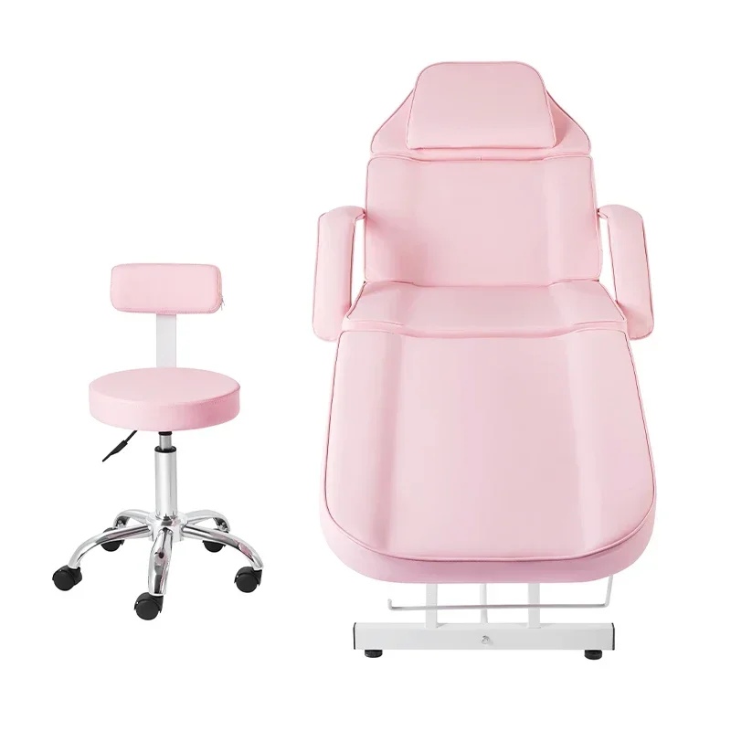 Portable Collapsible Salon Beds Beauty Salon Furniture Massage Tables Clinics Tattoo Eyelash Beds Pink Salon Spa Beauty Beds