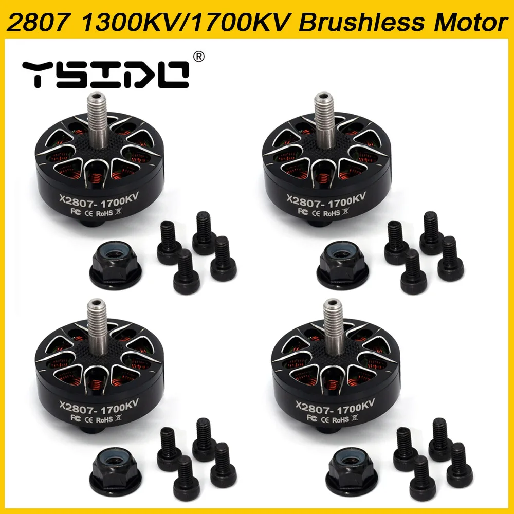 YSIDO DIY 부품 X2807 2807 1300KV 1700KV 4S-6S 브러시리스 모터, Mark4 FPV 프리스타일 7 인치 장거리 LR7 드론용 