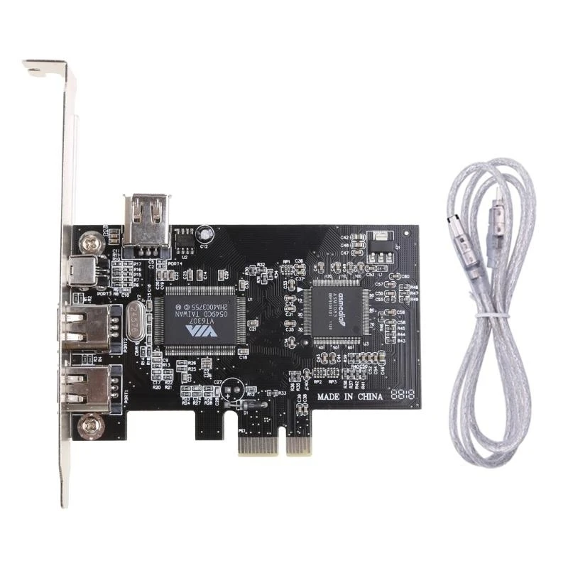 

VT6308P Pcie Video Firewire Card 3x 1394A /+4Pin High Transmission