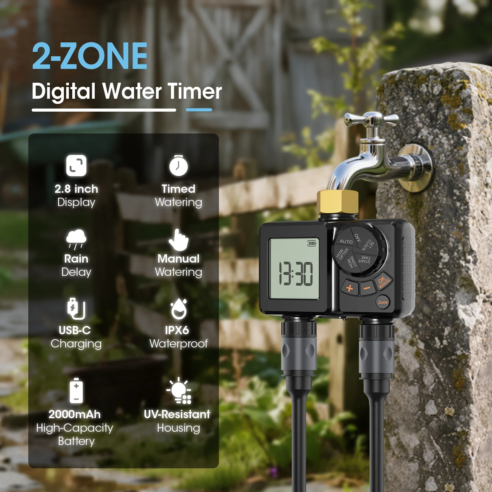 INSOMA IPX6 Bahçe Sulama Zaman - Smart Garden Hose Timer incelemesi ve fiyatı