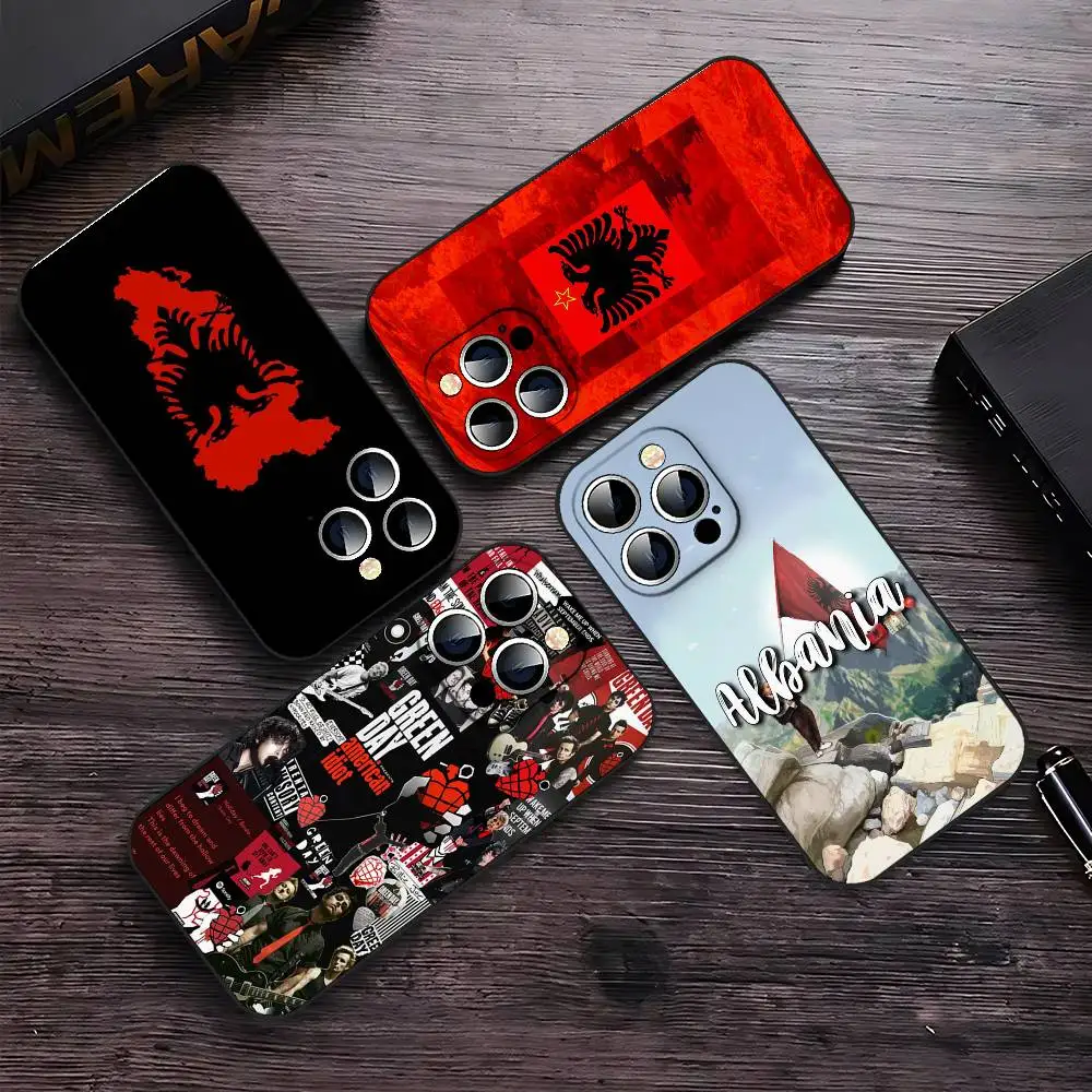 A- Albania F-Flag Phone Case Soft TPU Skin-Friendly For IPhone 17/16/15/14/13/12/11 Series: PRO, MAX, PLUS ,Mini #2