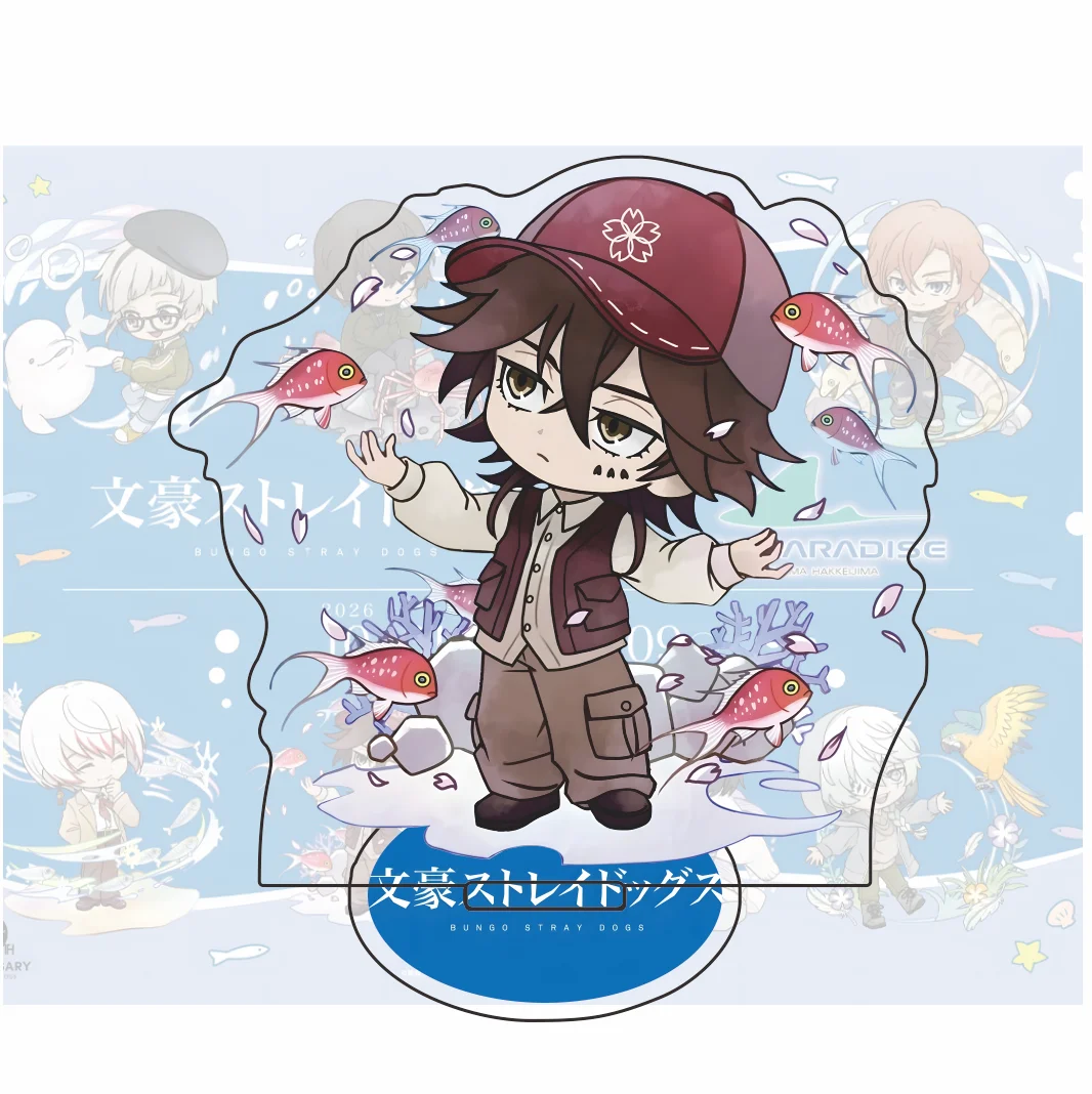 Bungo Stray Dogs Akutagawa Ryunosuke Q Version Acrylic Stand Key Chain Penguin Aquarium Desk Decor Anime Collectible Gift