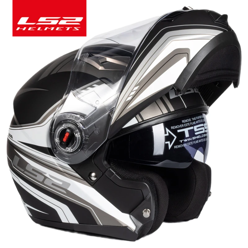 

Capacete LS2 FF370 Flip up motorcycle helmet LS2 dual lens modular helmets with sun visor casco moto