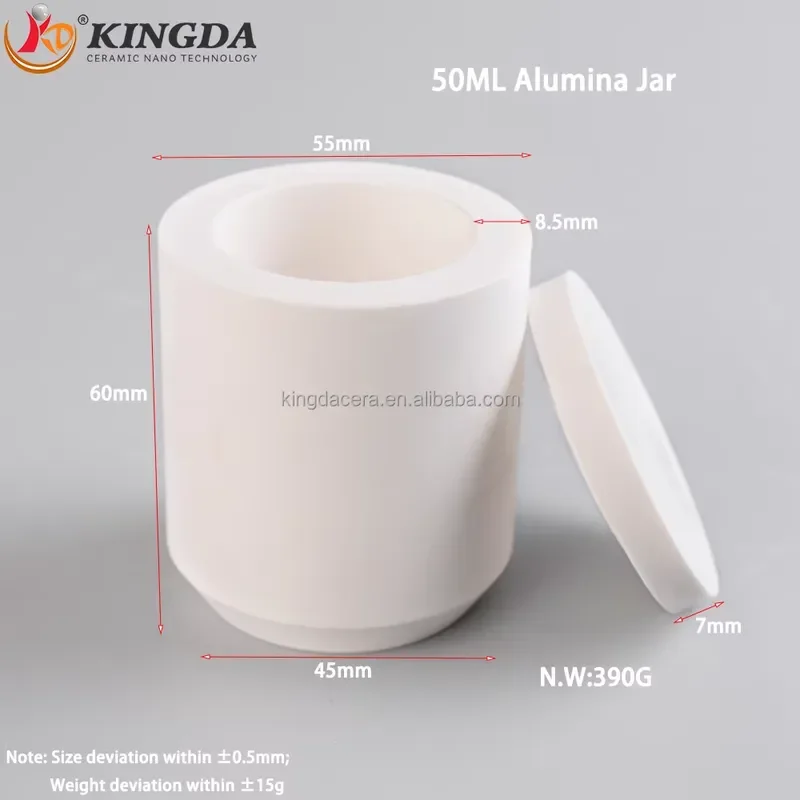 i 50ml Alumina Jar for Planetary Ball Mill Durable Laboratory Grinding Jar