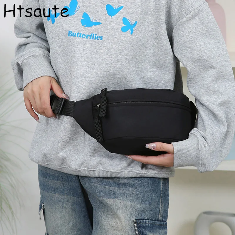 

New Fashion Nylon Chest Bags Fanny Packs For Women Casual banano mujer Fanny Pack Belt Bags Simple Trendy Shoulder Crossbody Bag