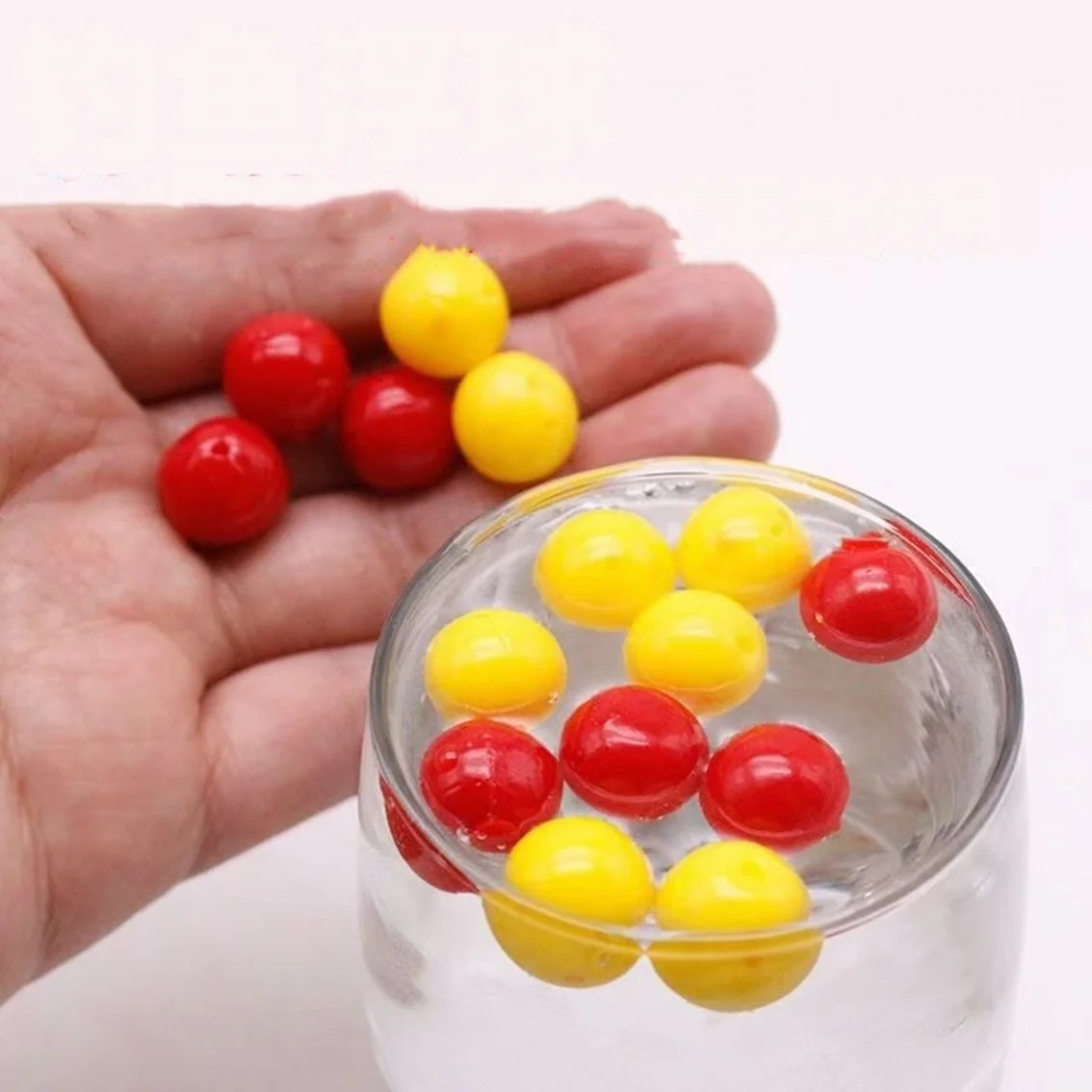 100-1000 قطعة 3-12.7 مللي متر الأحمر PP كرات بلاستيكية صلبة العائمة لعبة كرات للأطفال لعب المياه/مواد التعلم المبكر/الخرز الحرفية ذاتية الصنع #6