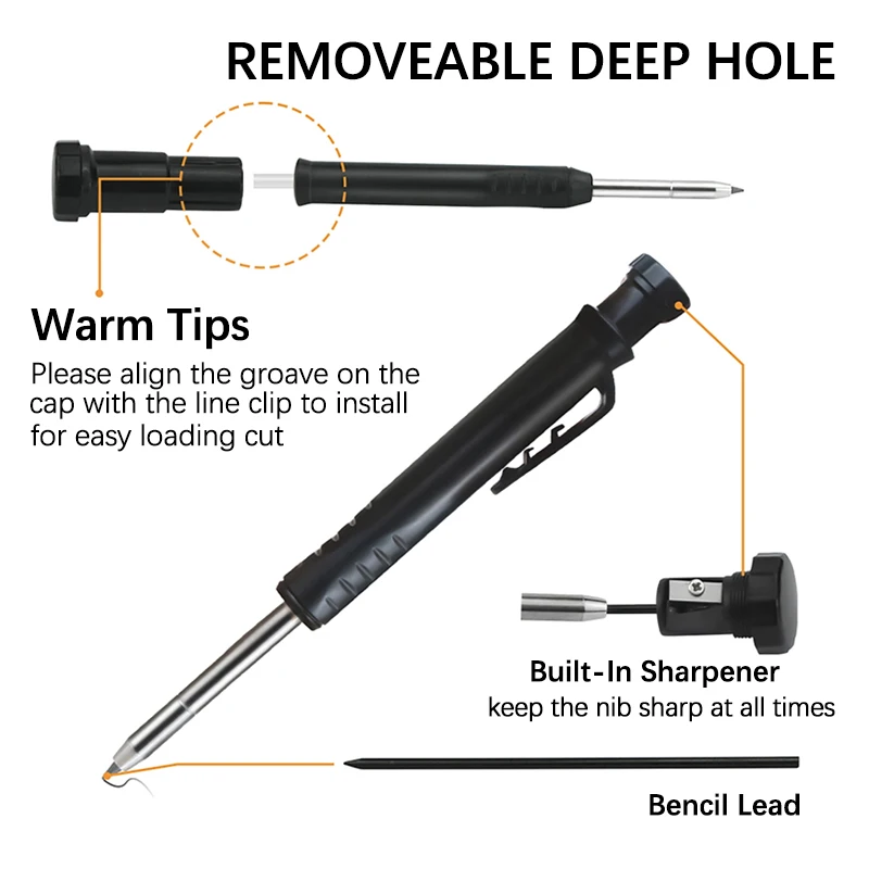 Wielofunkcyjne narzędzie do rysowania Ołówek budowlany DIY Obróbka drewna Scribe Gauge Scriber Compass Contour Line Maker Narzędzie pomiarowe