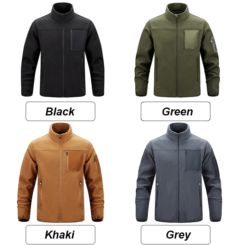 Spring Men Fleece Jacket Mens Autumn Tactical Casual Jacket Outdoor Windproof Warm Jackets Outwear Climbing Parkas Male