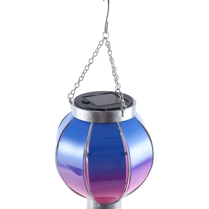 Linterna Solar con globo de aire caliente con luz de llama parpadeante, luces colgantes solares para exteriores impermeables para jardín Patio duradero