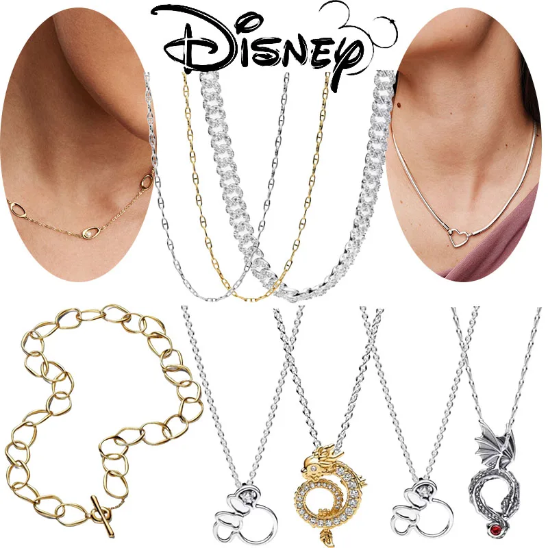 

2025 MINISO New Classic 925 Silver Women's DIY Fashion Pendant Necklace Suitable for Original Bead Pendant Fashion Jewelry