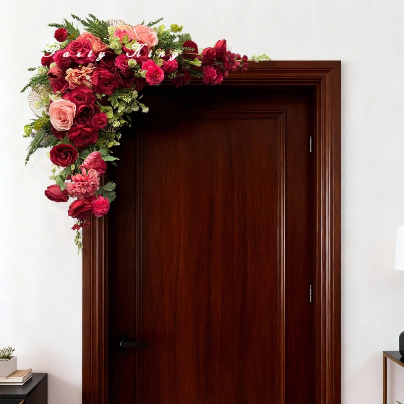 

Свадебные искусственные цветы, арка, цветочная композиция, шелковый цветок, приветственный знак, украшение, аксессуары для домашнего декора, рогатый цветок