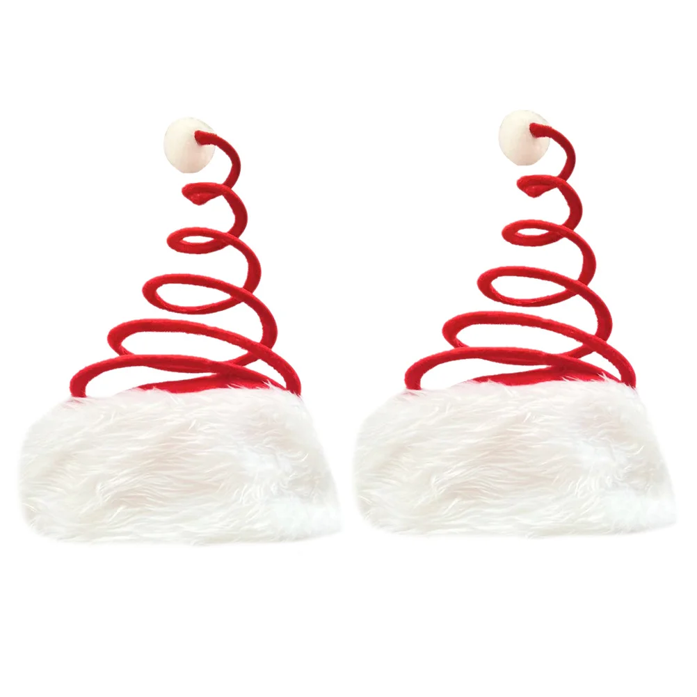 

2Pcs Christmas Hat Men Santa Hat Prop Party Supplies Xmas Headwear Comfortable Santa Caps Christmas Hats Party Favor